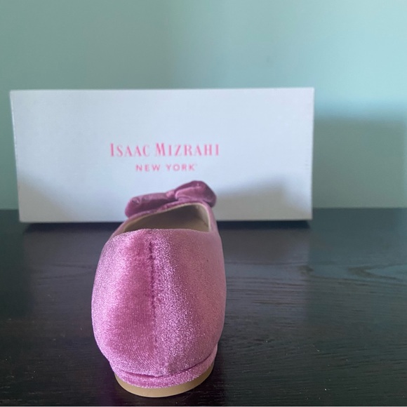 Isaac Mizrahi NIB Pink/Plum Velvet Flats with Bow, 7.5 - Picture 9 of 10